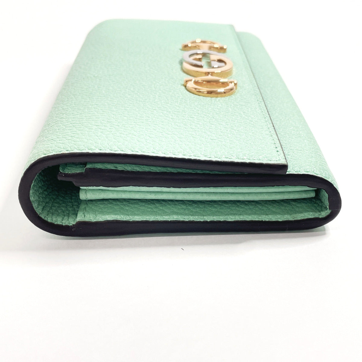GUCCI Long Wallet Purse 573612 leather green Zumi