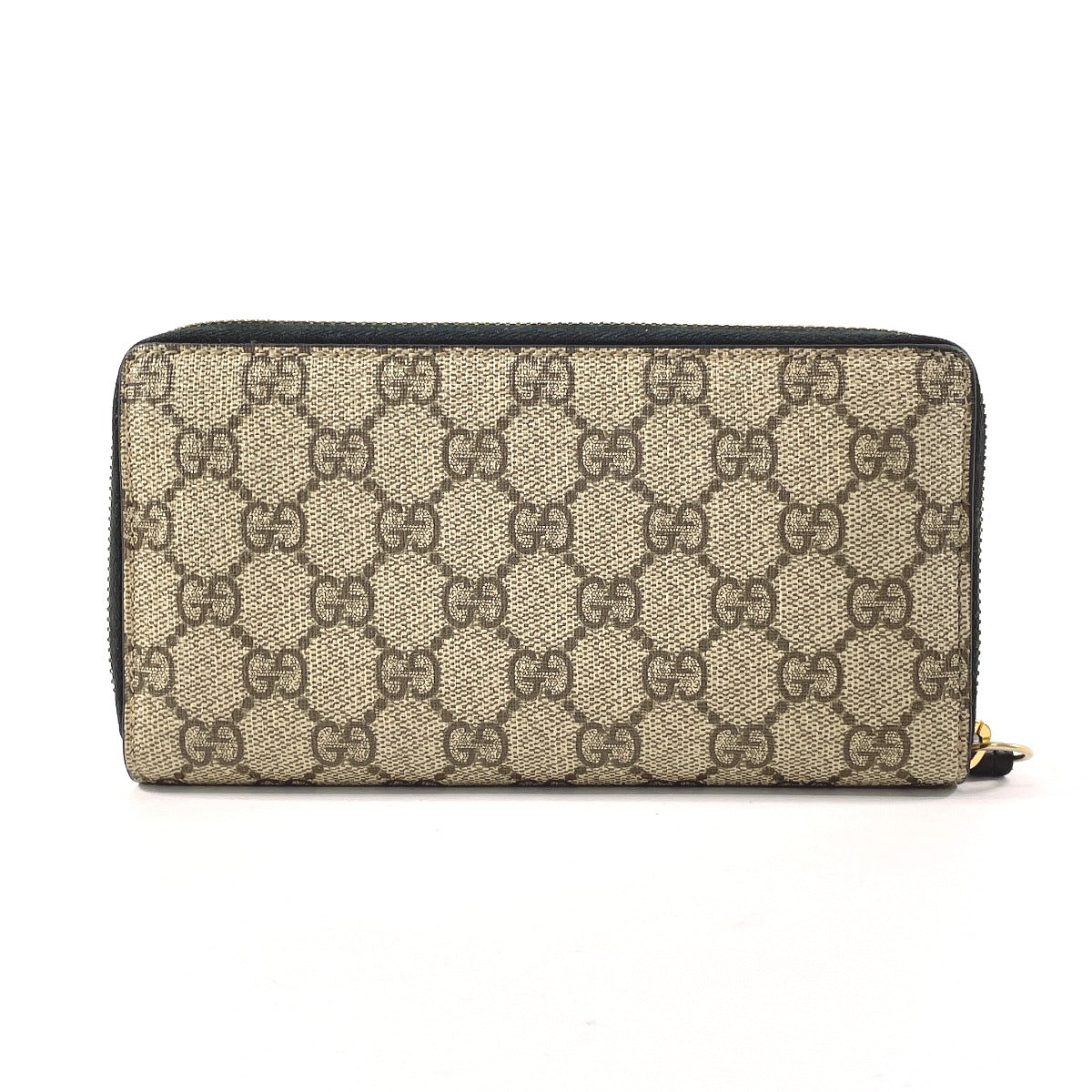 GUCCI Long Wallet Purse 410102 GG Supreme Canvas beige Zip Around