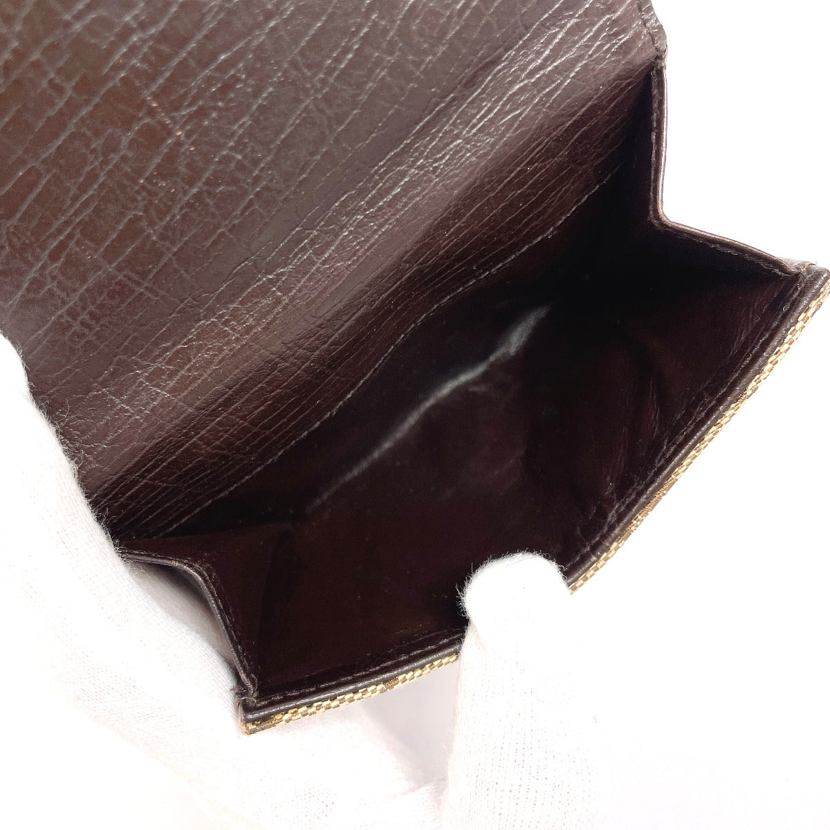 GUCCI Bifold Wallet 138029 GG canvas Brown Sherry line Horsebit unisex Used