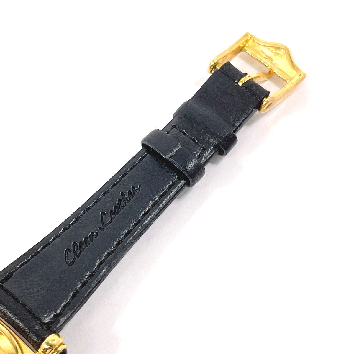 GUCCI Watches Quartz 6500L Stainless Steel , Leather gold black dial Women Used