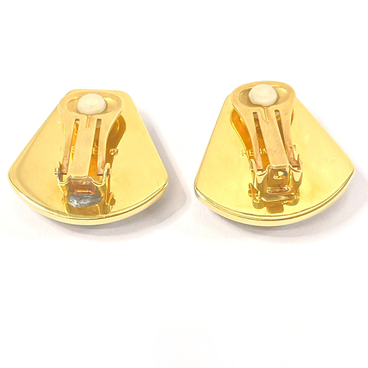 HERMES Earring metal gold Emaille Shippo