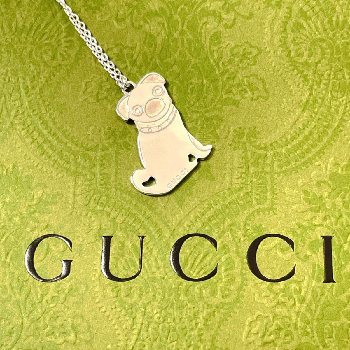 GUCCI Necklace Silver925 Silver Guccioli Oliver Pug Women Used