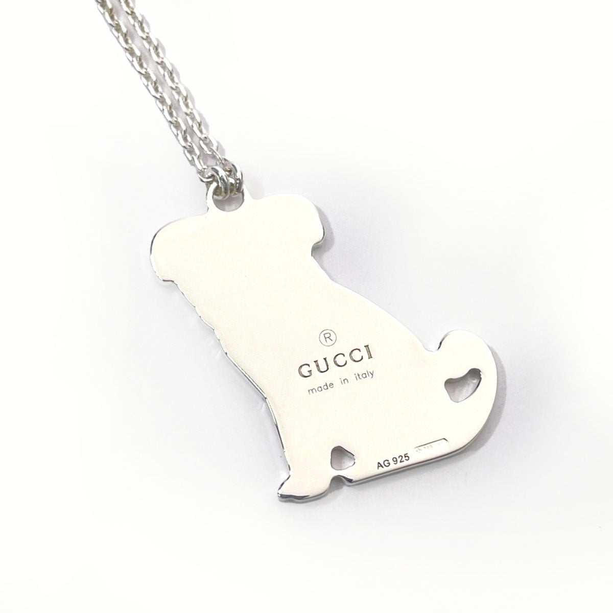 GUCCI Necklace Silver925 Silver Guccioli Oliver Pug Women Used