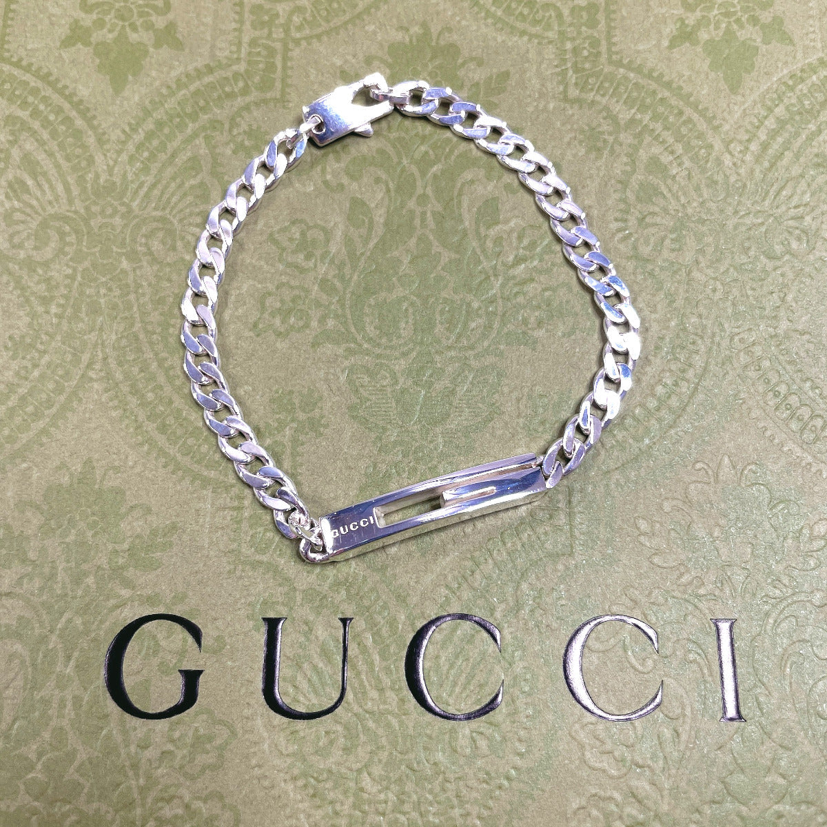 GUCCI bracelet Silver925 Silver Cutout G 16