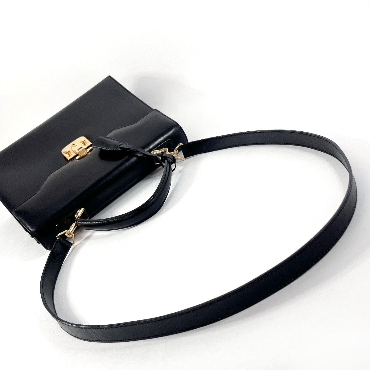 GUCCI Handbag 000/256/0192 leather black 2WAY Old Gucci