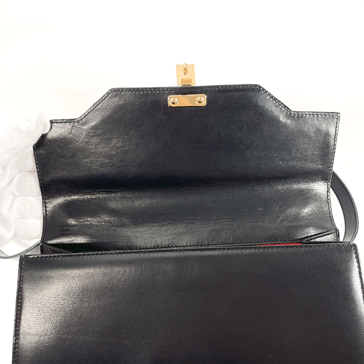 GUCCI Handbag 000/256/0192 leather black 2WAY Old Gucci