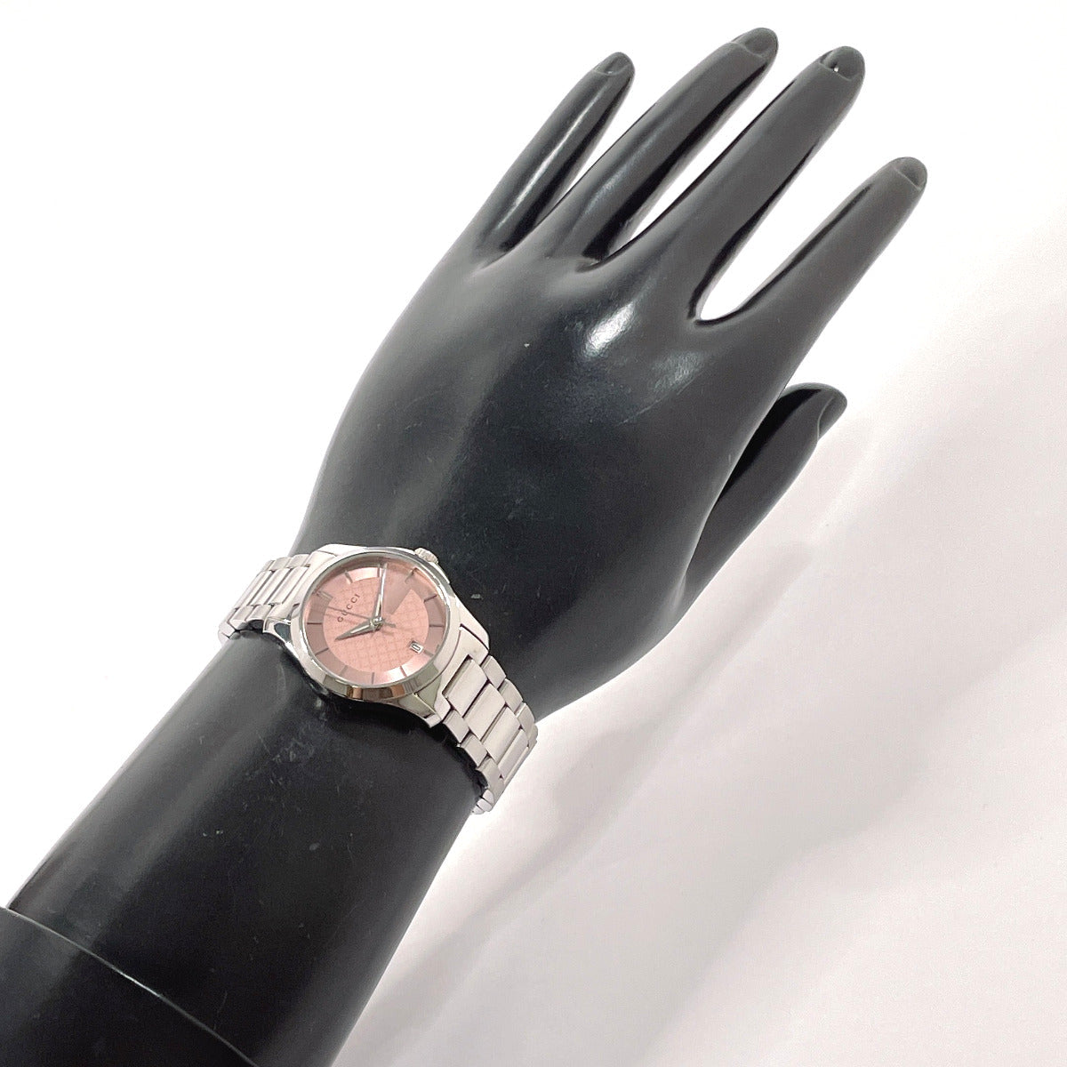 GUCCI Watches Quartz YA126524 Stainless Steel Silver G timeless pink dial Women Used