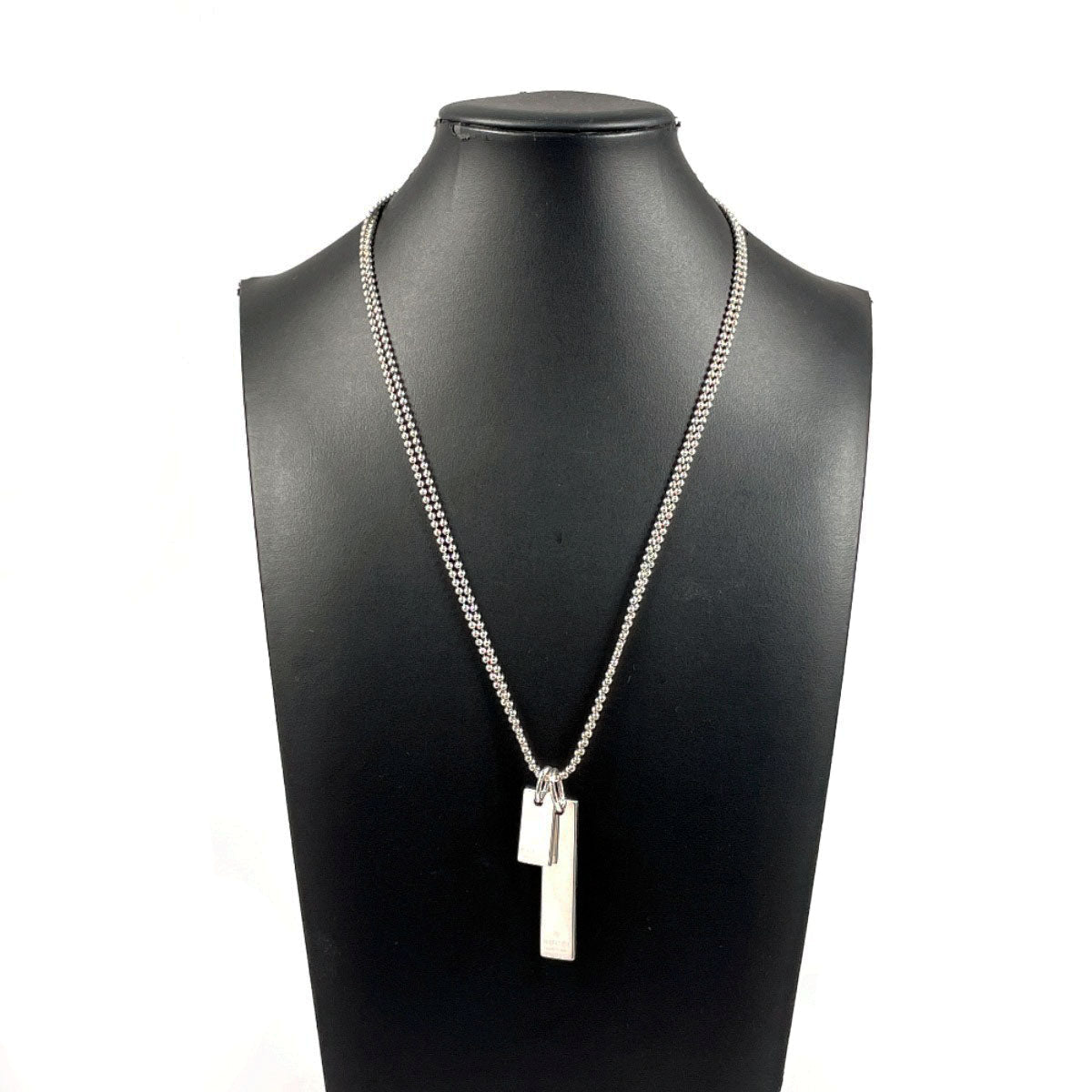 GUCCI Necklace Silver925 Silver Double chain plate