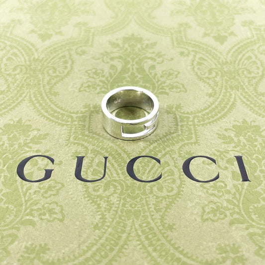 GUCCI Ring Silver925 Silver Branded Cutout G