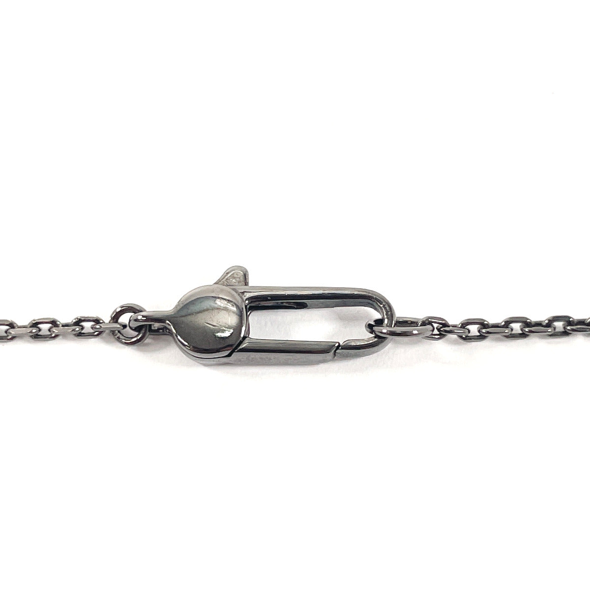 GUCCI Necklace Silver925 black Black rhodium plating Cross Cutout G