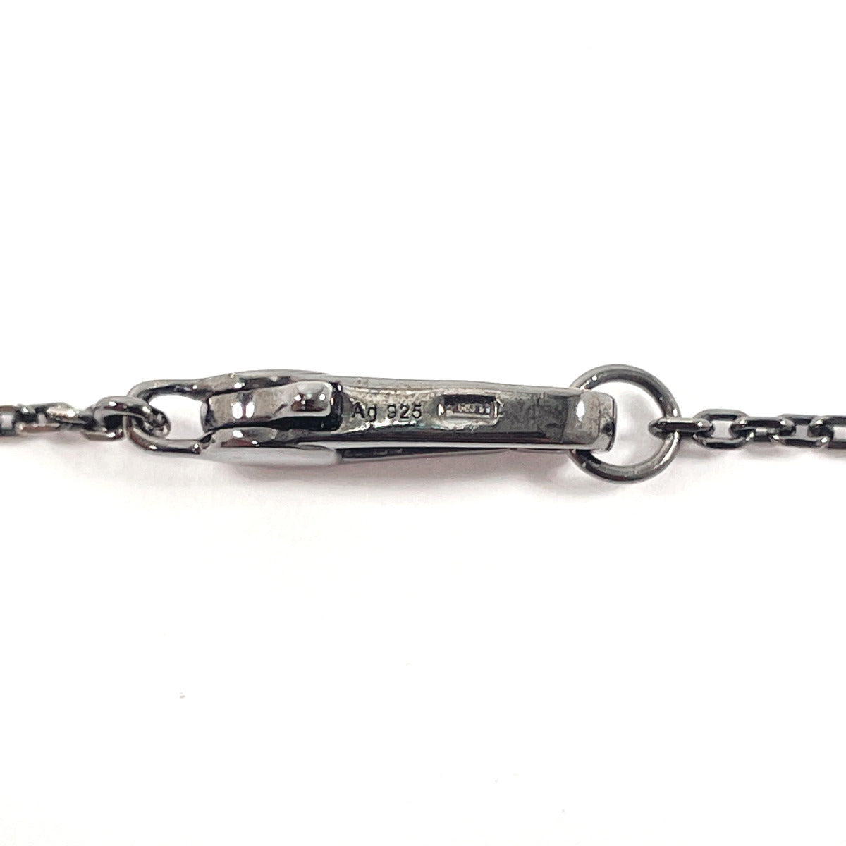 GUCCI Necklace Silver925 black Black rhodium plating Cross Cutout G