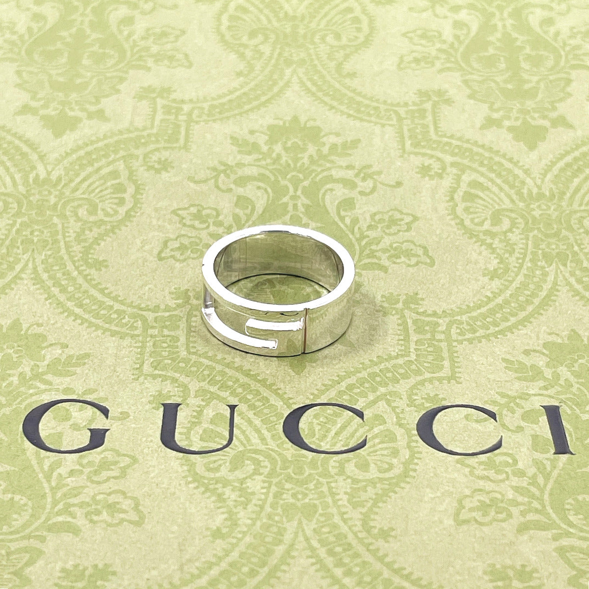 GUCCI Ring Silver925 Silver Branded Cutout G 16