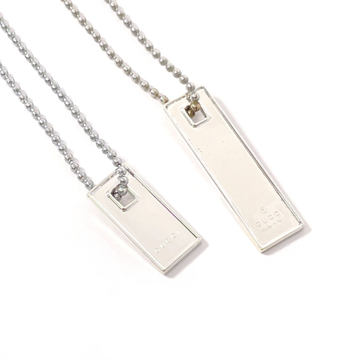 GUCCI Necklace Silver925 Silver Plate Pair