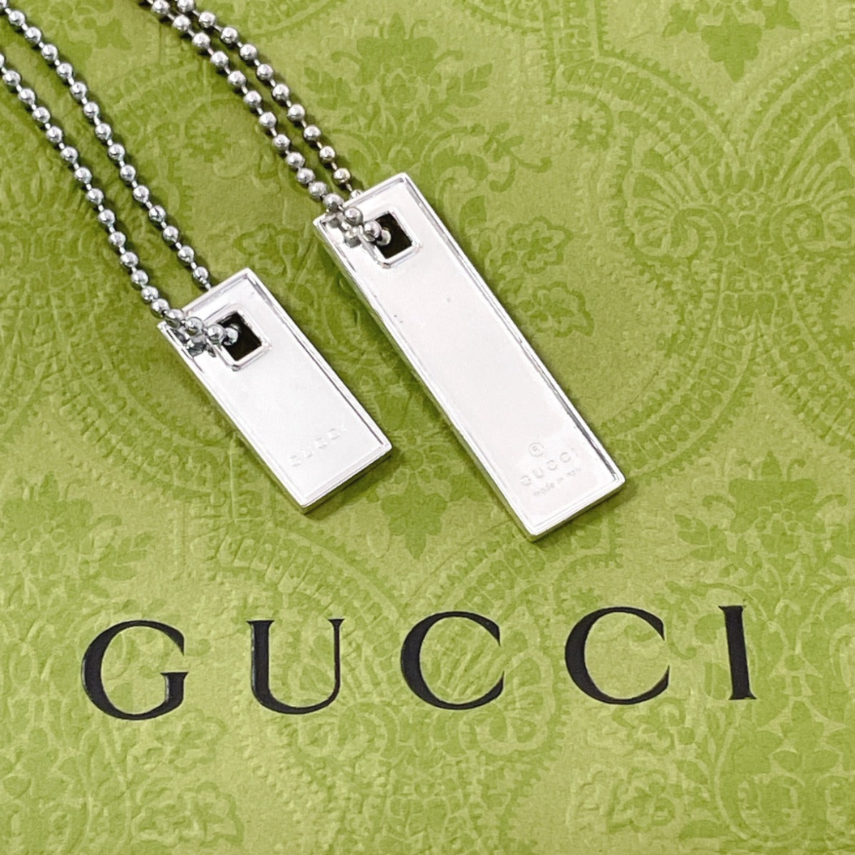 GUCCI Necklace Silver925 Silver Plate Pair