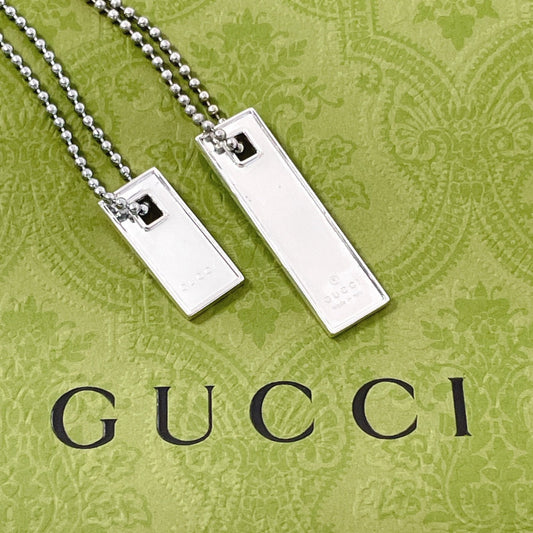 GUCCI Necklace Silver925 Silver Plate Pair