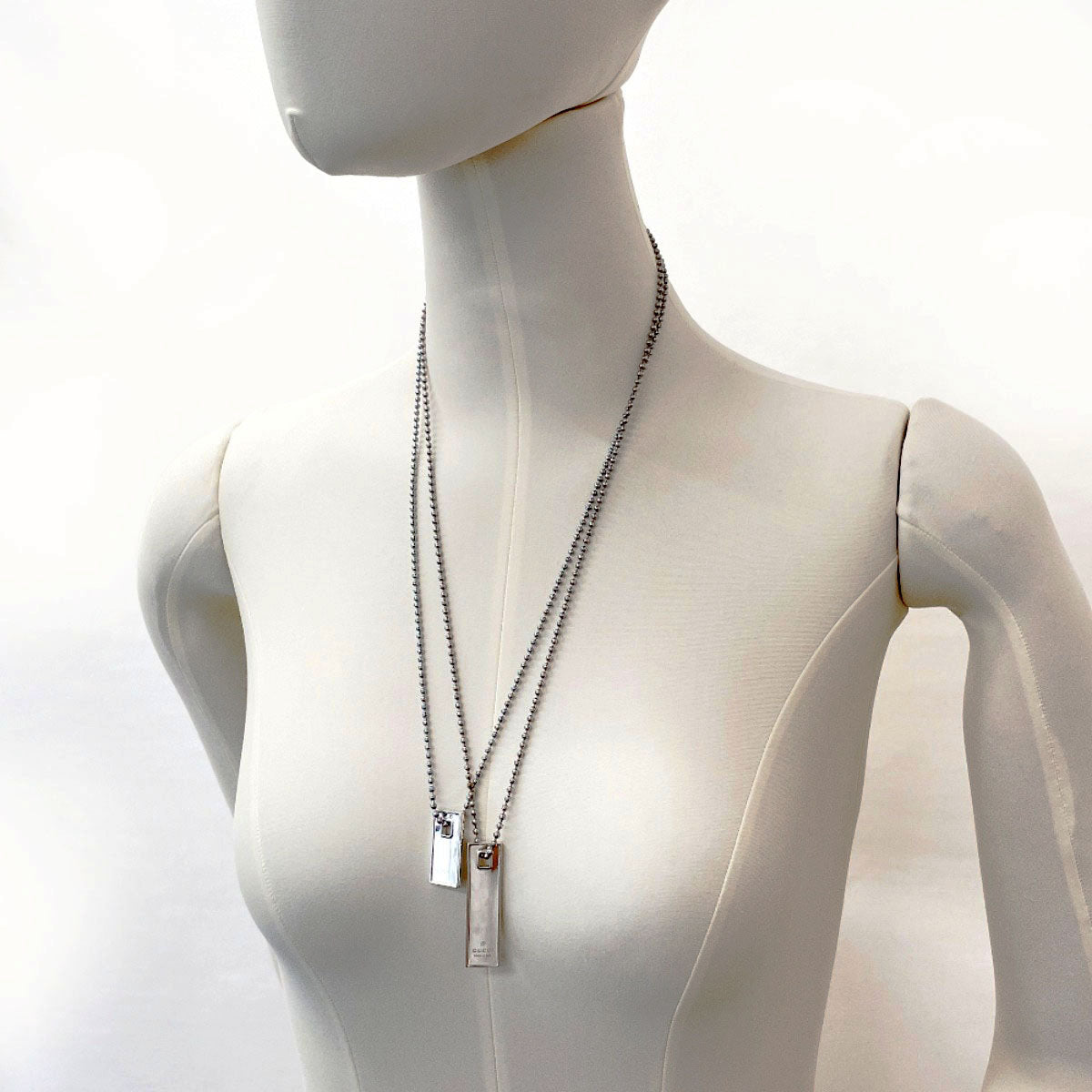 GUCCI Necklace Silver925 Silver Plate Pair