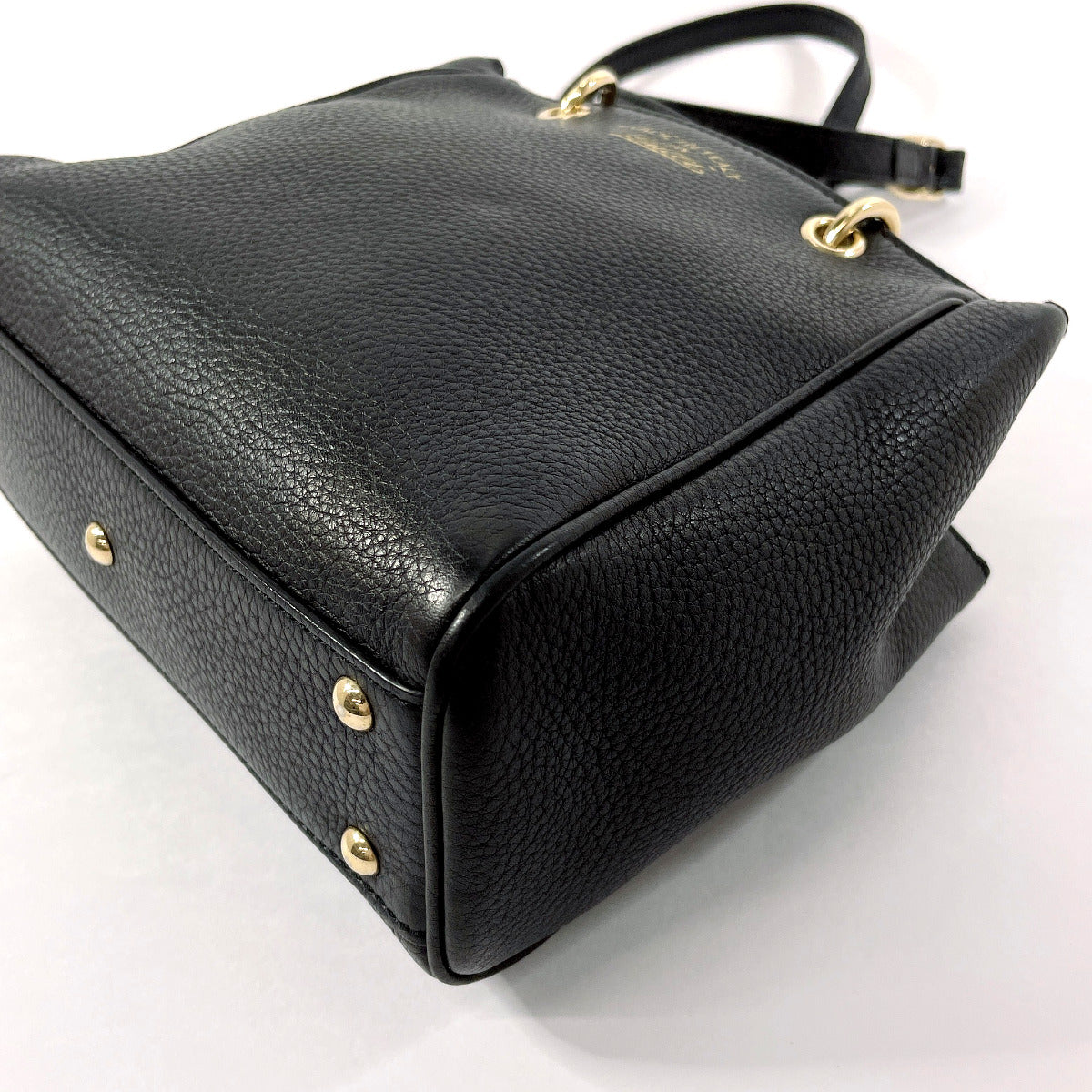 GUCCI Handbag 368823 leather black 2WAY Bamboo mini shopper Women Used