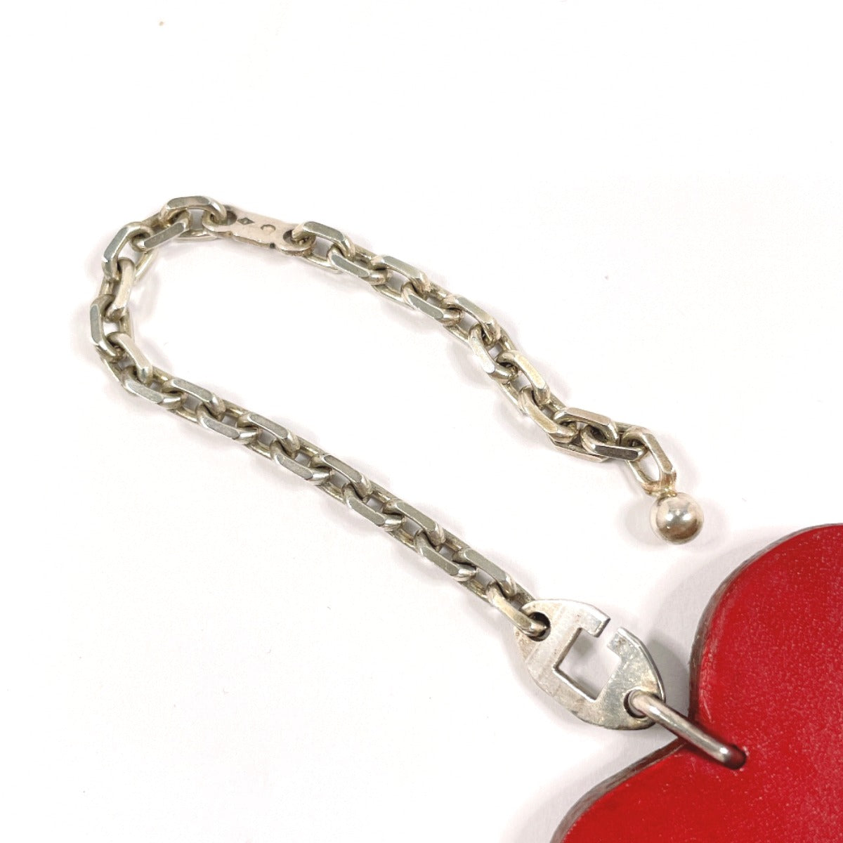 HERMES charm leather Red Apple Women Used