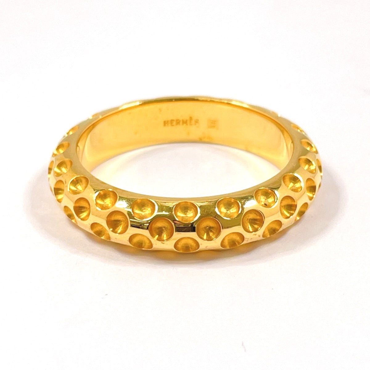 HERMES Scarf ring plating gold Dot