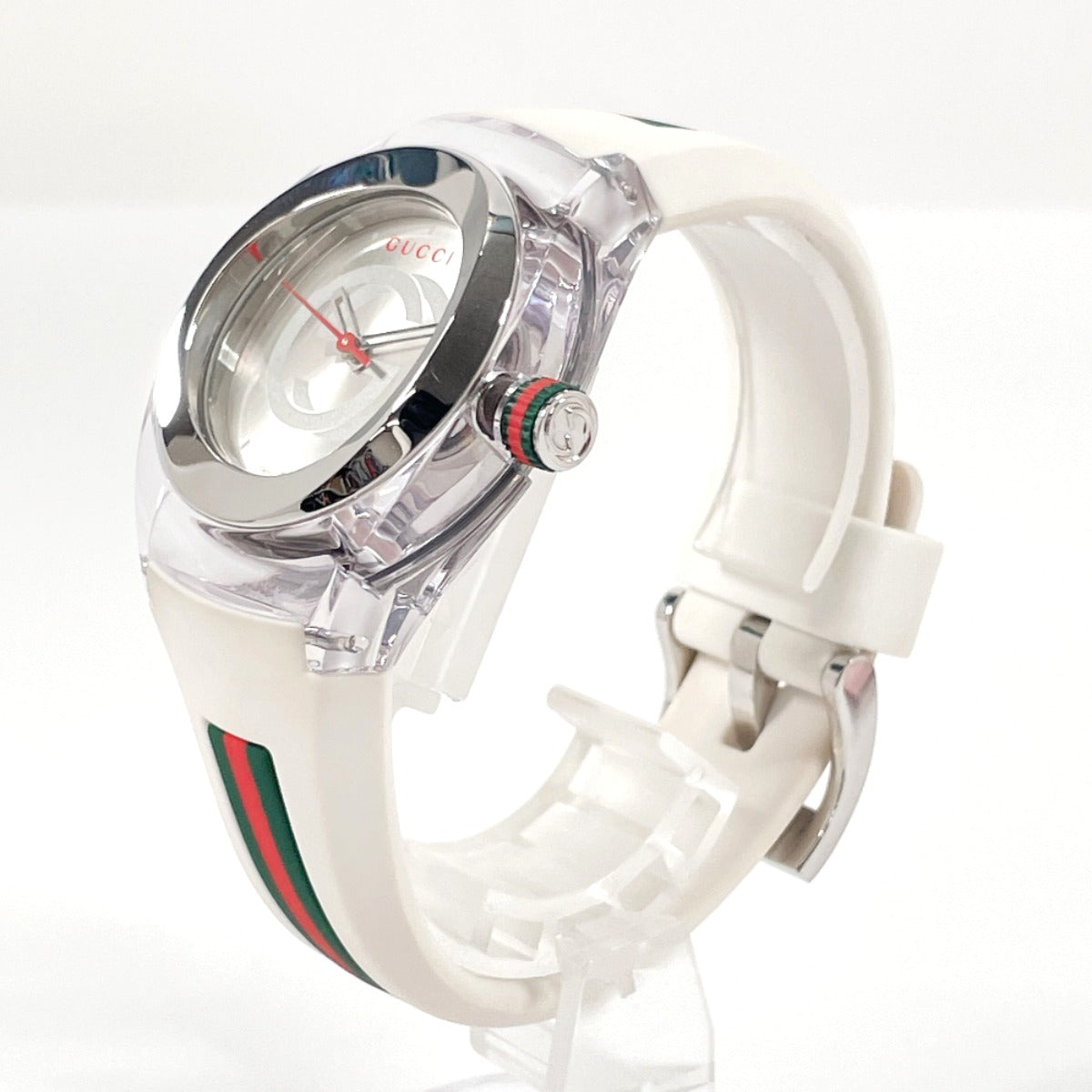 GUCCI Watches Quartz 137.3 Stainless Steel, Rubber Silver sink Silver dial Women Used