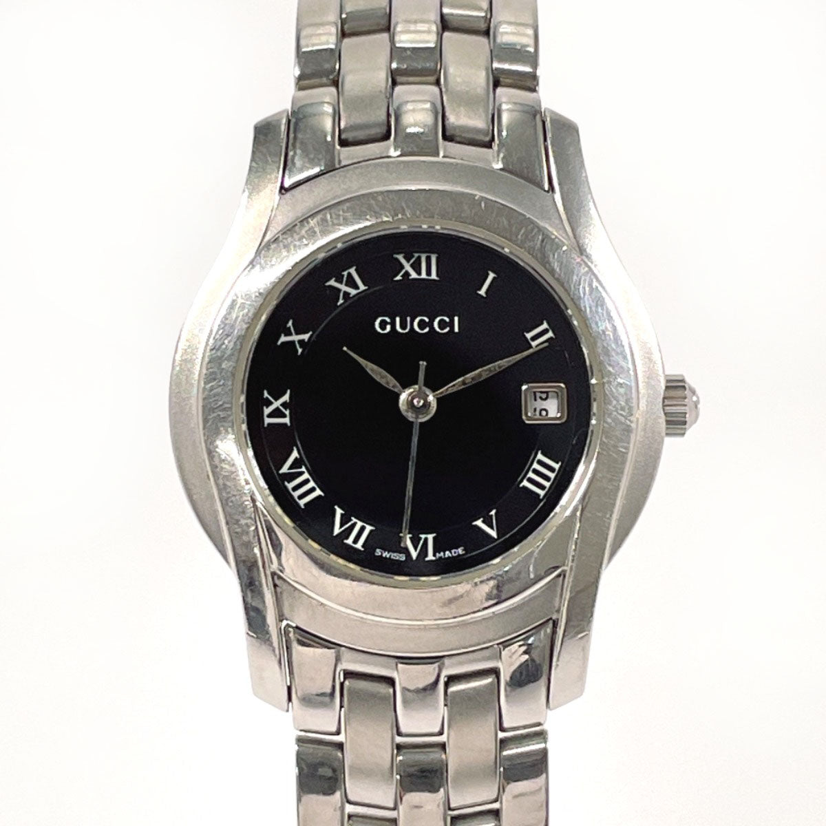 GUCCI Watches Quartz 5500L Stainless Steel Silver black dial