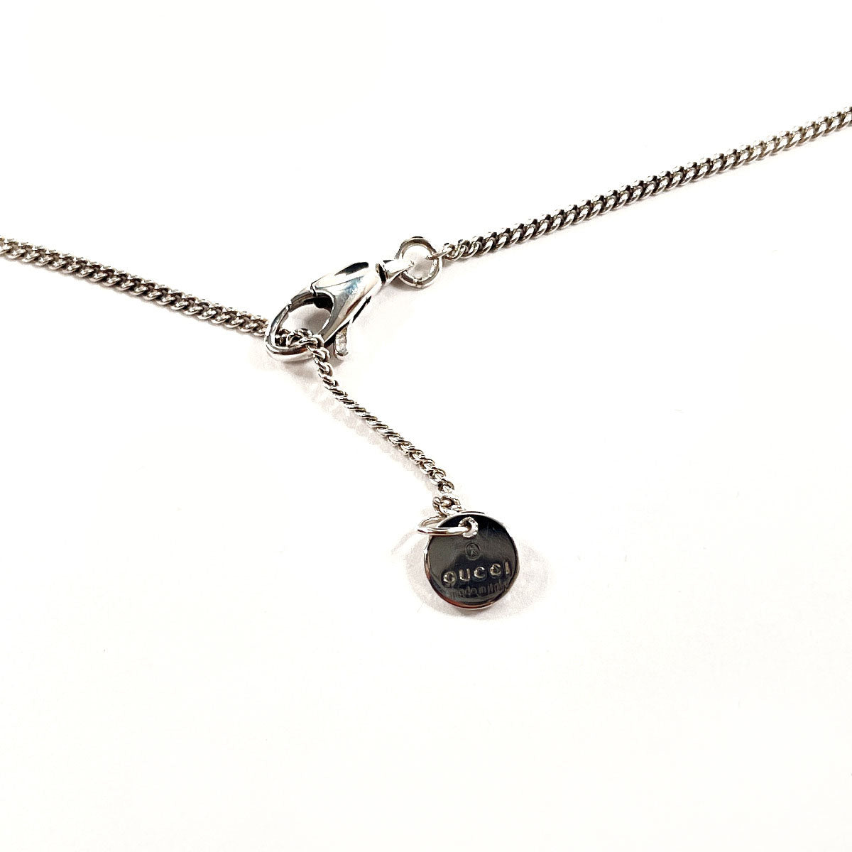 GUCCI Necklace Silver925 Silver Cross GG unisex Used