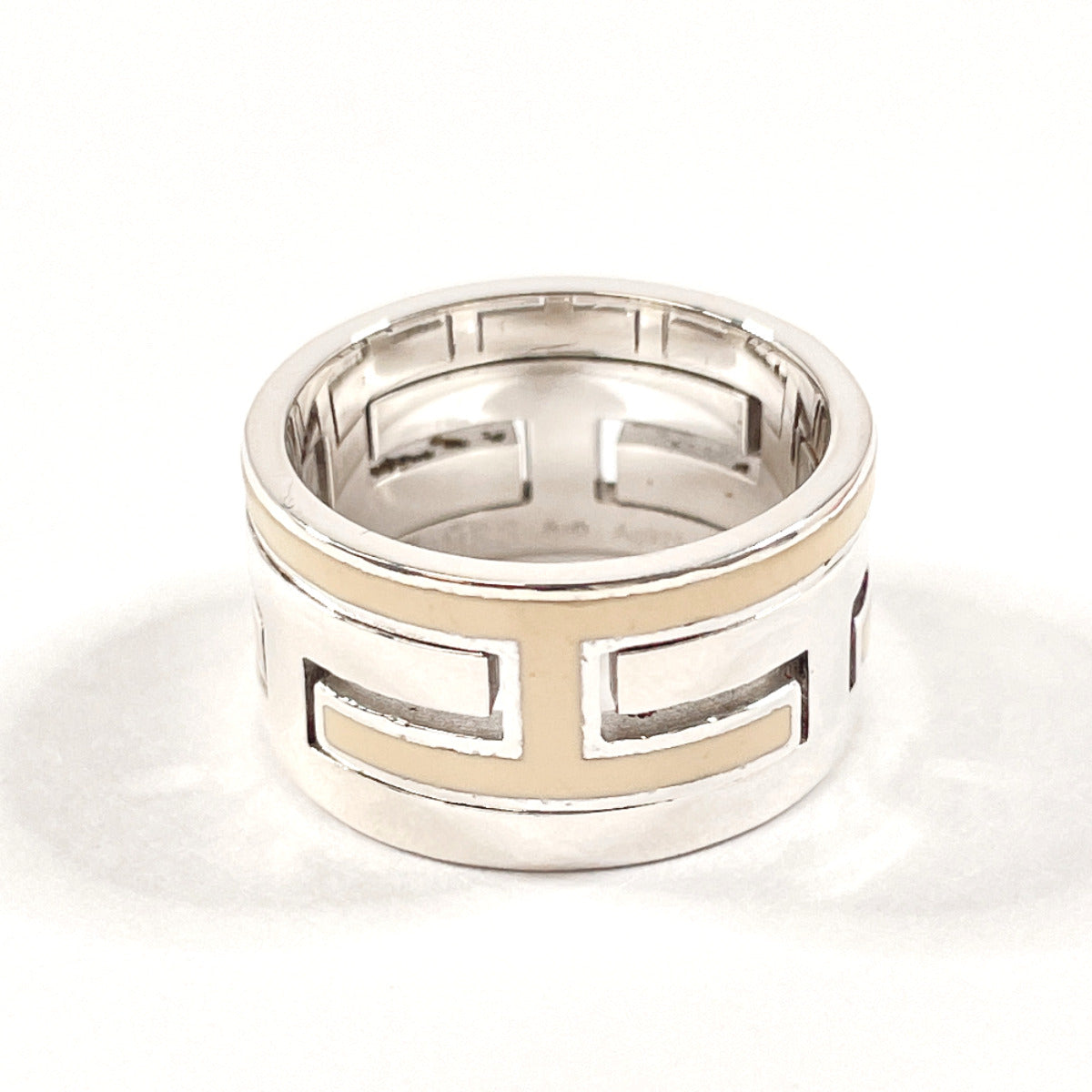 HERMES Ring Silver925 Silver Move ash Women 49 Used