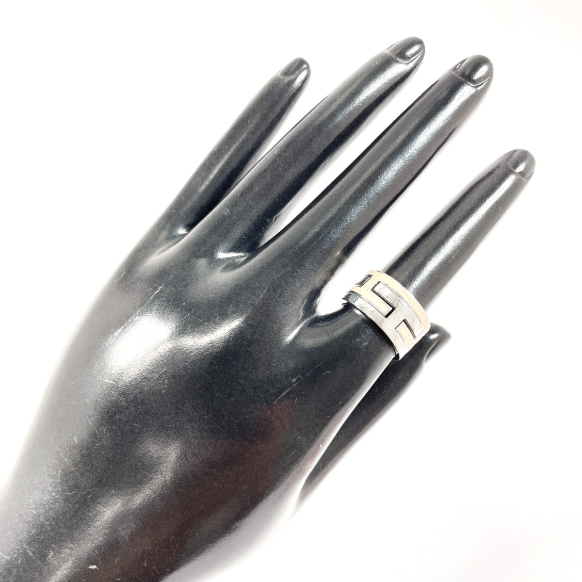 HERMES Ring Silver925 Silver Move ash Women 49 Used