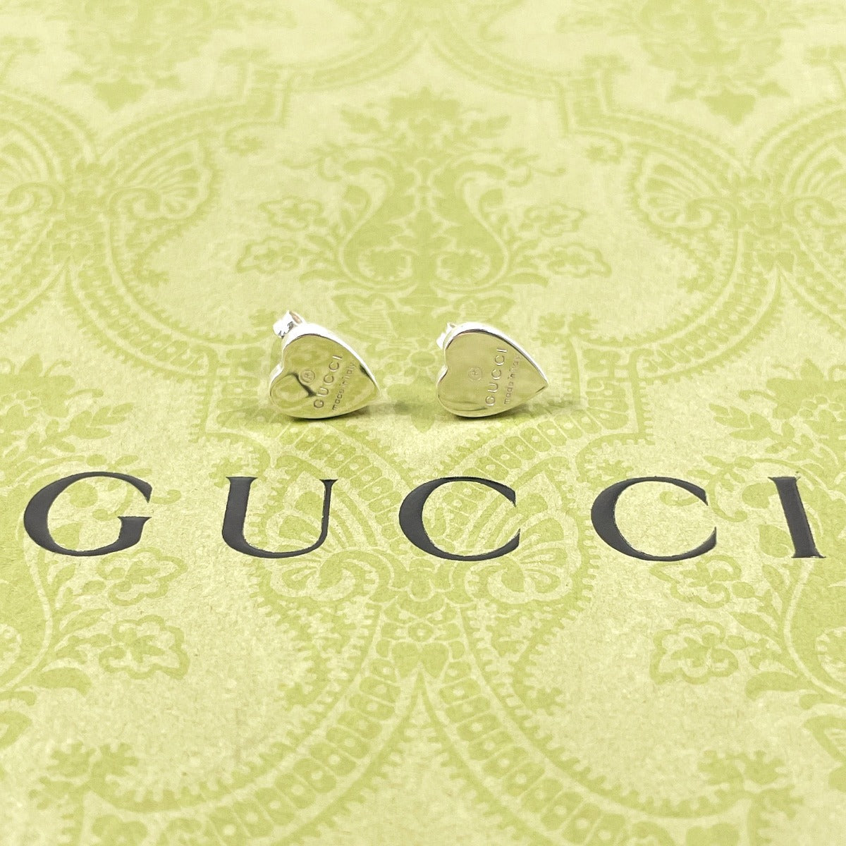 GUCCI Pierce 223990 J8400 8106 Silver925 Silver Trademark heart shape Women Used