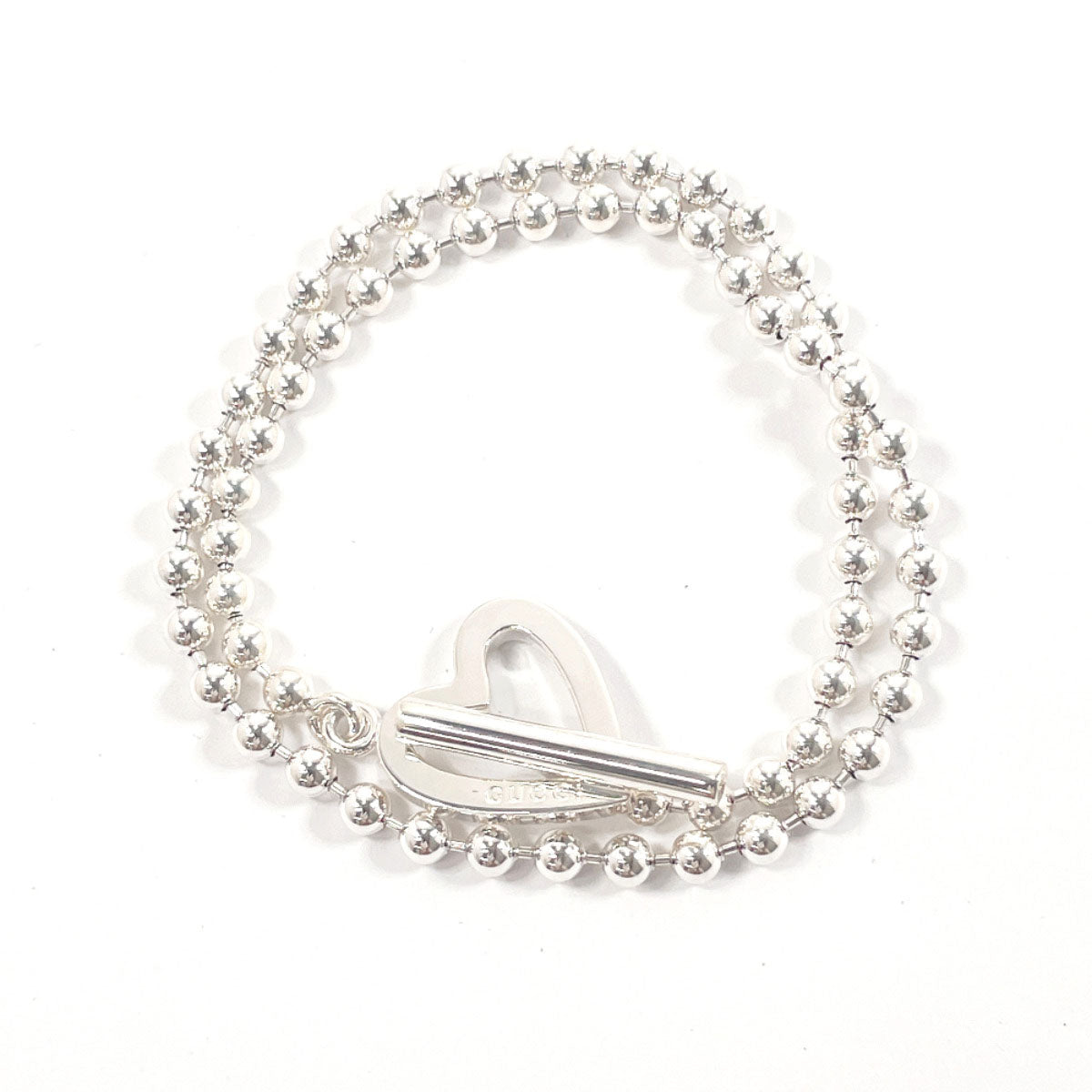 GUCCI bracelet Silver925 Silver heart Ball chain