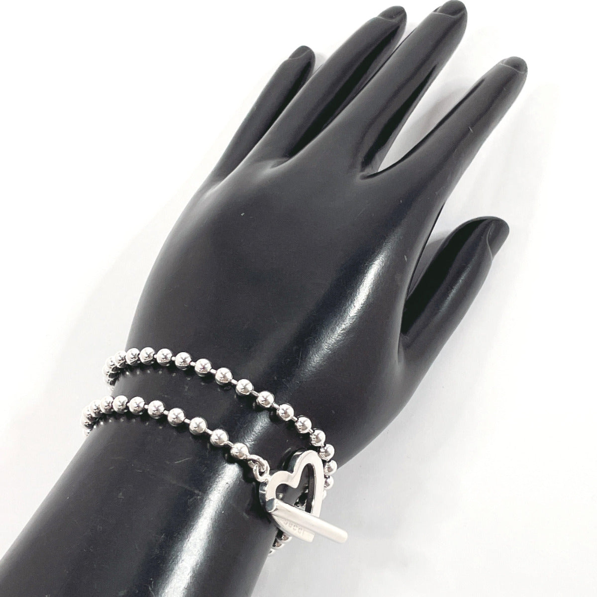 GUCCI bracelet Silver925 Silver heart Ball chain