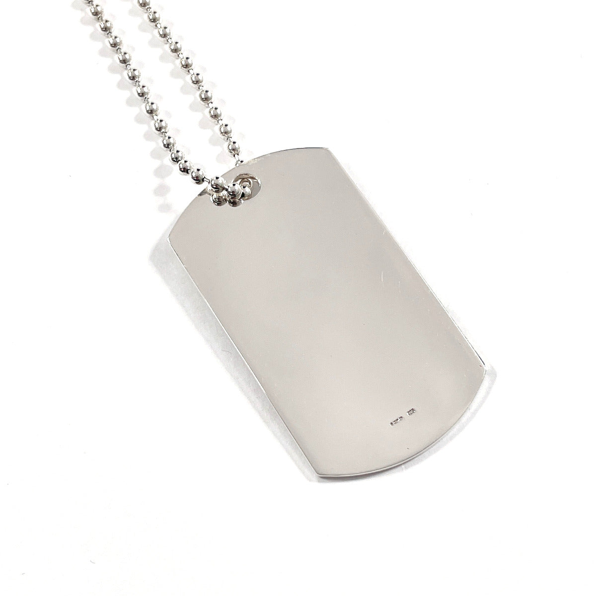 GUCCI Necklace Silver925 Silver Ball chain Dog tag