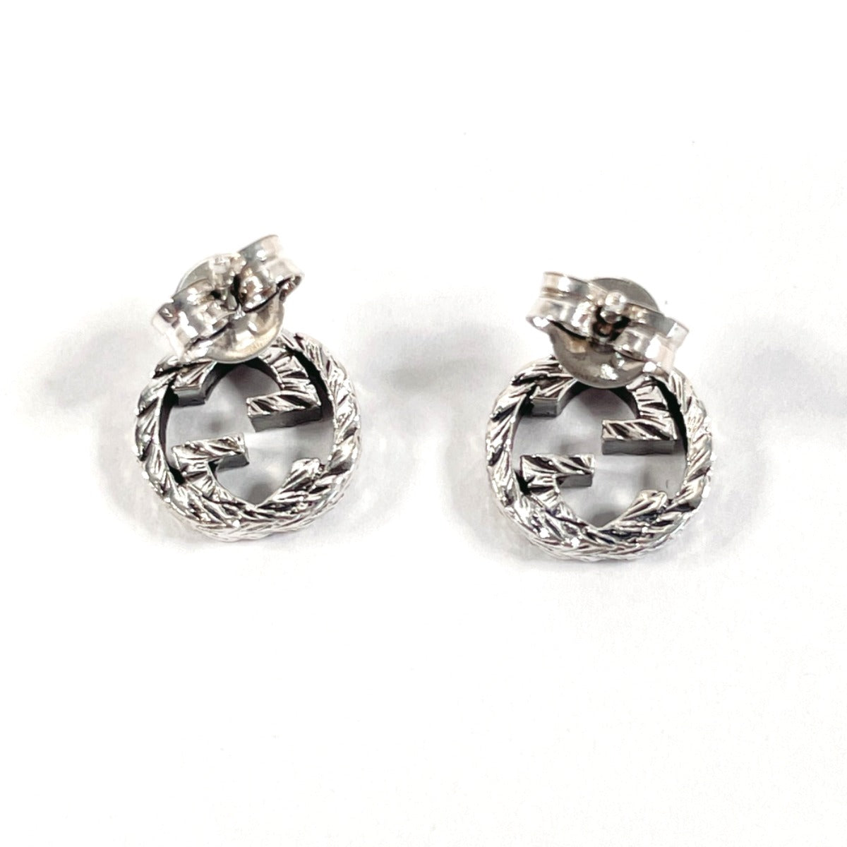 GUCCI Pierce 457109 J8400 0811 Silver925 Silver Interlocking G unisex Used