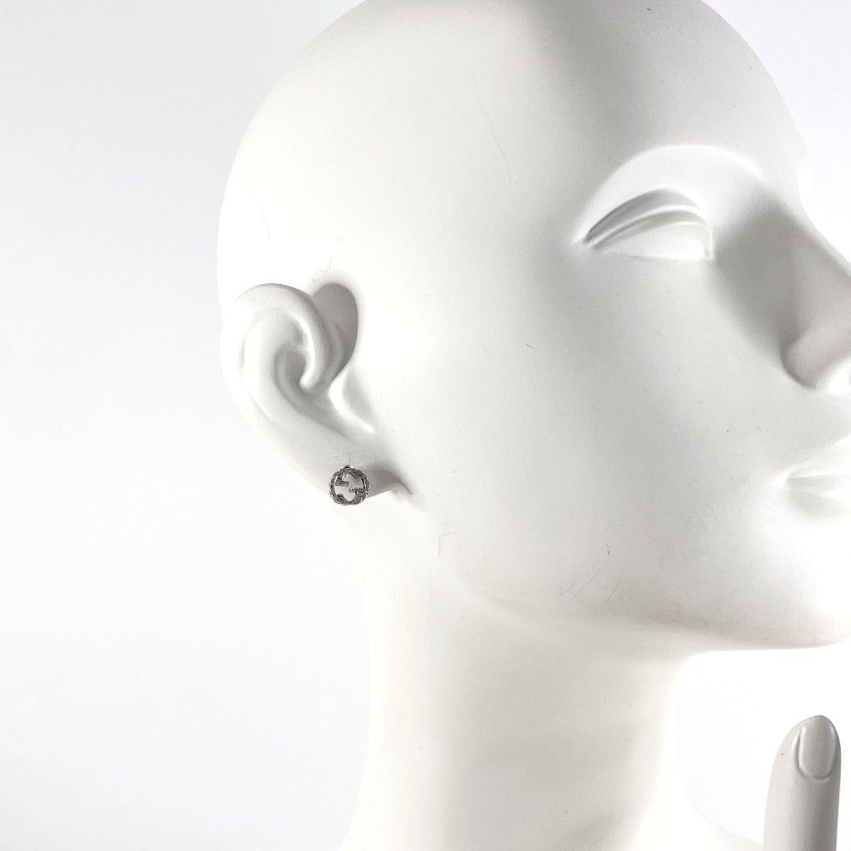 GUCCI Pierce 457109 J8400 0811 Silver925 Silver Interlocking G unisex Used
