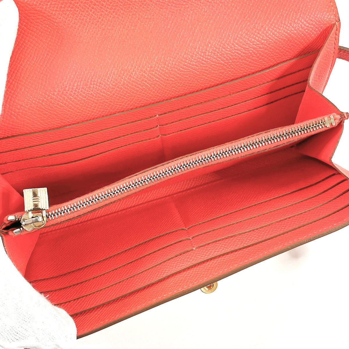 HERMES Long Wallet Purse Epsom pink Kelly wallet Women Used