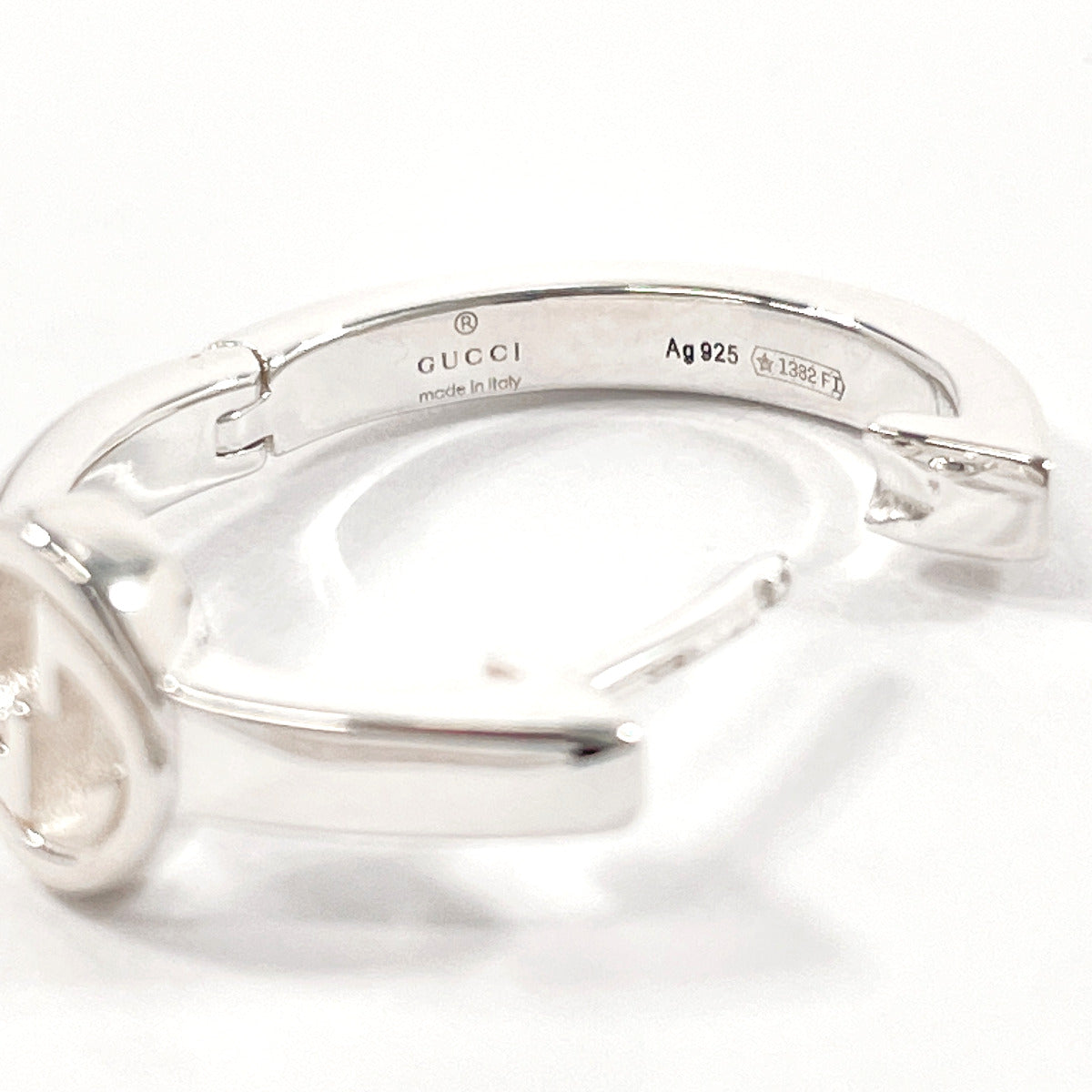 GUCCI Pierce 796323 J8400 8106 Silver925 Silver Hoop earring Interlocking