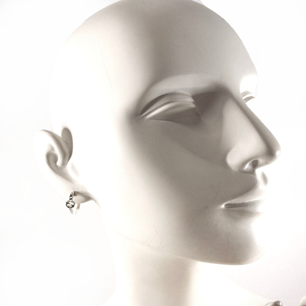 GUCCI Pierce 796323 J8400 8106 Silver925 Silver Hoop earring Interlocking