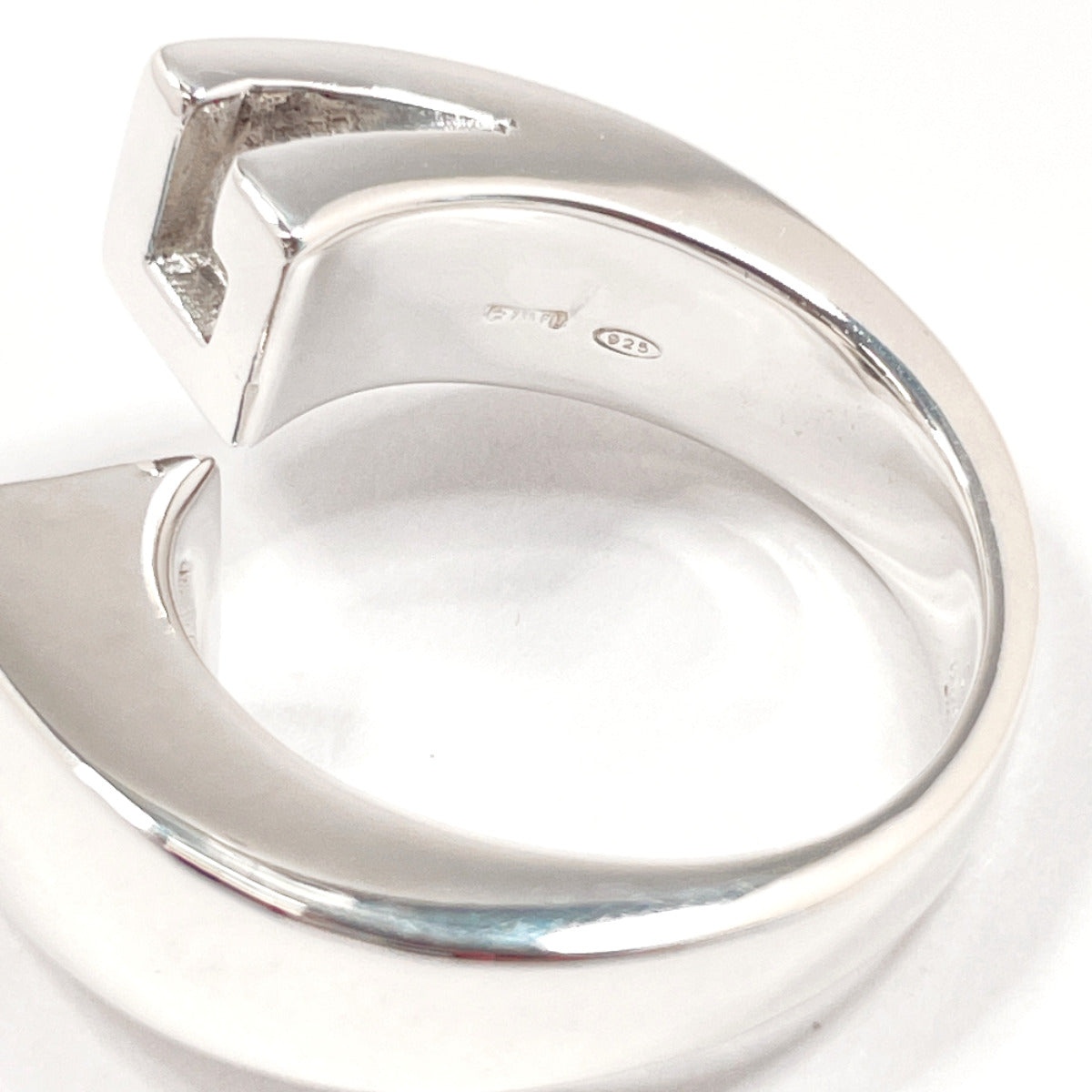 GUCCI Ring Silver925 , Blue Topaz Silver spiral
