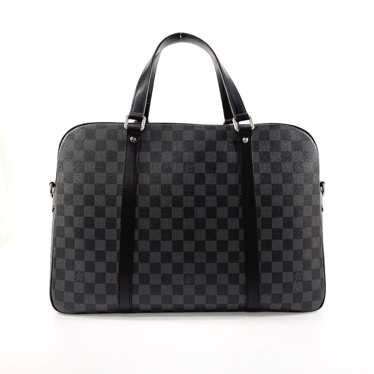 LOUIS VUITTON Business bag N48118 Damier Grafitte black Yone mens Used
