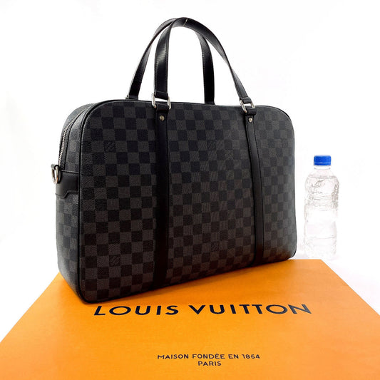 LOUIS VUITTON Business bag N48118 Damier Grafitte black Yone mens Used