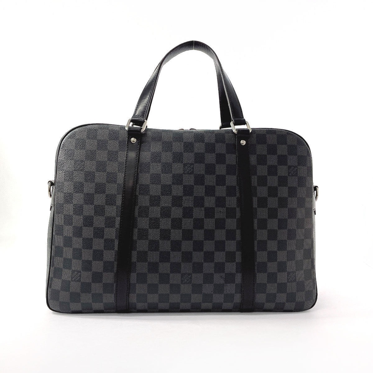 LOUIS VUITTON Business bag N48118 Damier Grafitte black Yone mens Used