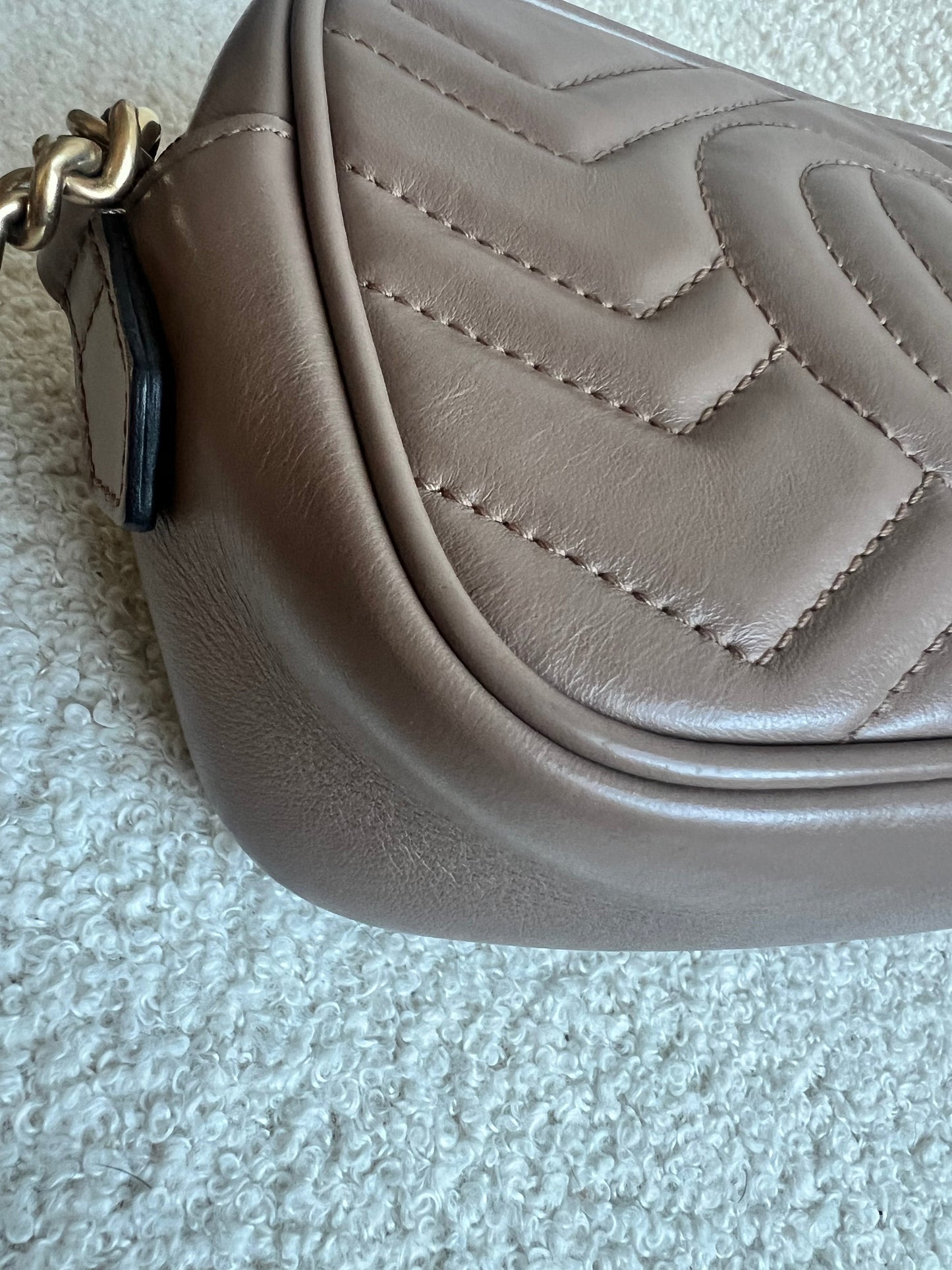 Gucci GG Dusty Pink Marmont Mini Shoulder Bag (RRP £1,360)