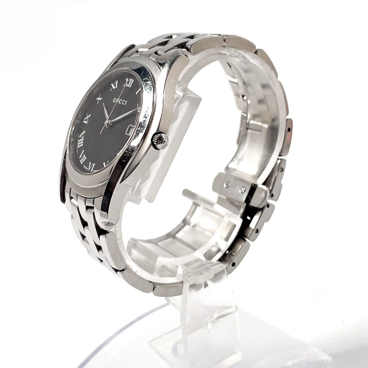 GUCCI Watches Quartz 5500M Stainless Steel Silver G class black dial