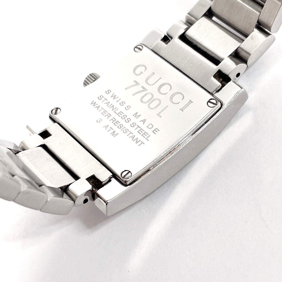GUCCI Watches Quartz 7700L Stainless Steel Silver black dial