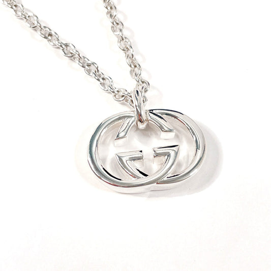 GUCCI Necklace Silver925 Silver GGSilver Brit Interlocking G mens(Unisex) Used