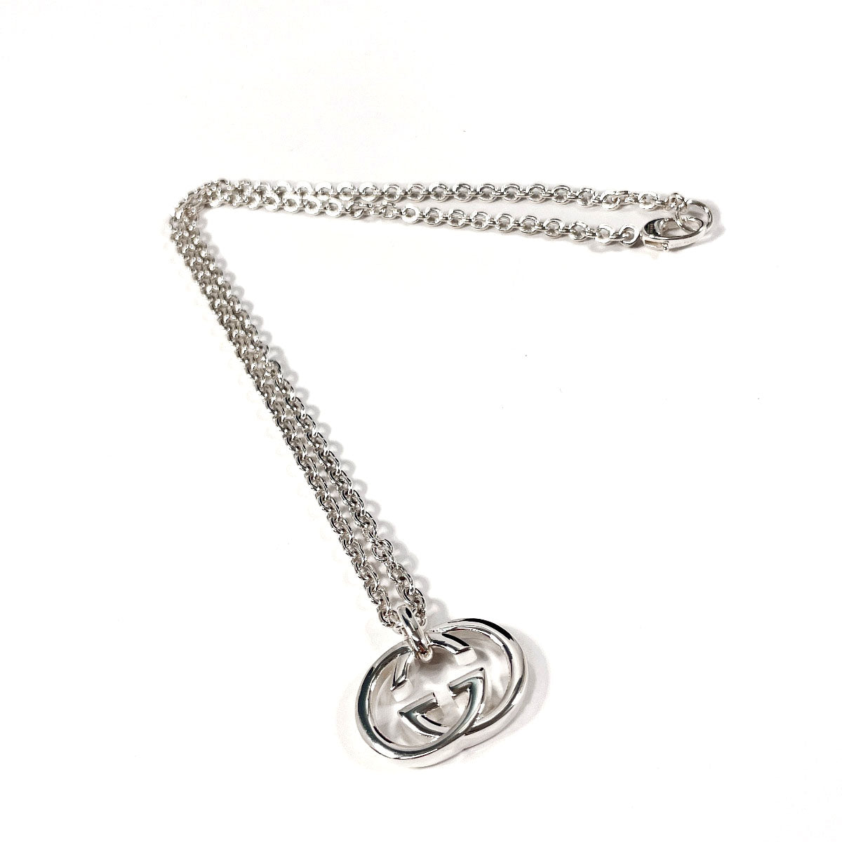 GUCCI Necklace Silver925 Silver GGSilver Brit Interlocking G mens(Unisex) Used