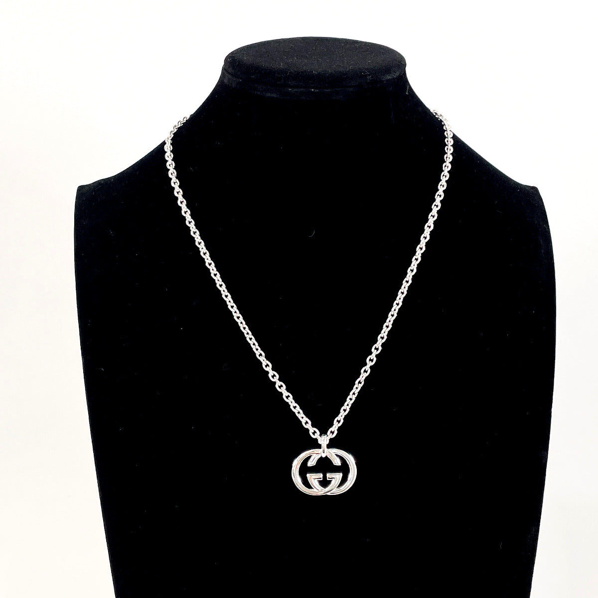 GUCCI Necklace Silver925 Silver GGSilver Brit Interlocking G mens(Unisex) Used