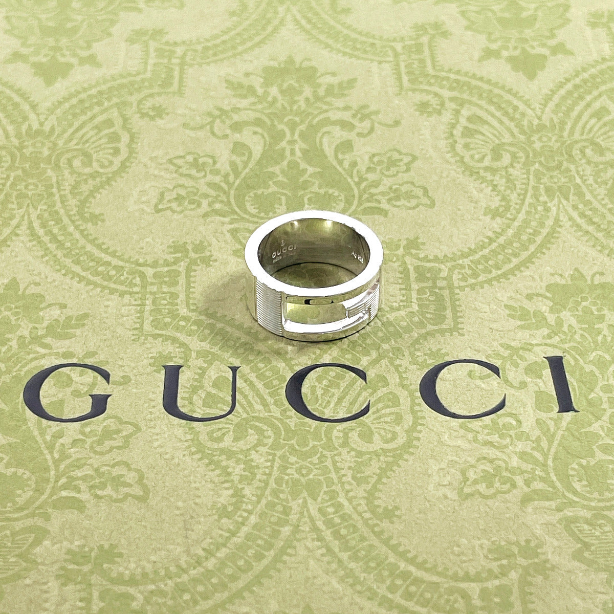GUCCI Ring Silver925 Silver Branded Cutout G Women 8 Used