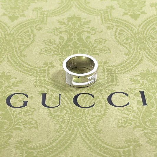 GUCCI Ring Silver925 Silver Branded Cutout G Women 8 Used