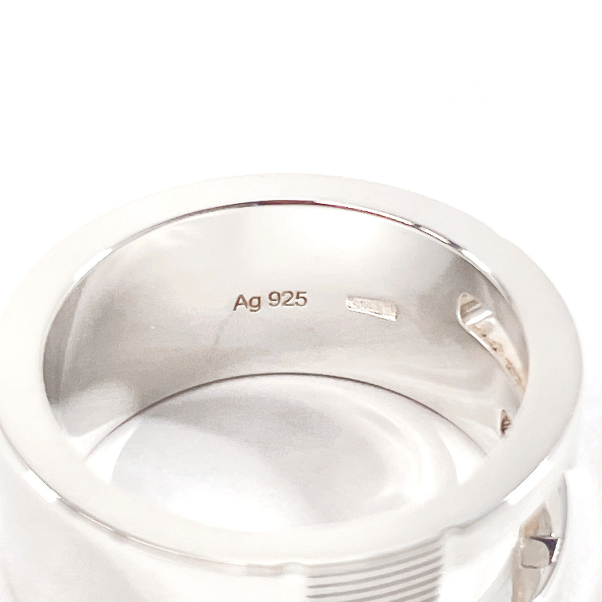 GUCCI Ring Silver925 Silver Branded Cutout G Women 8 Used